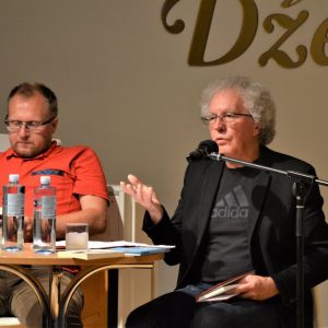 Tikšanās ar Guntaru Godiņu, igauņu dzejnieku Contra un somu akordeonistu Marko Ojalu